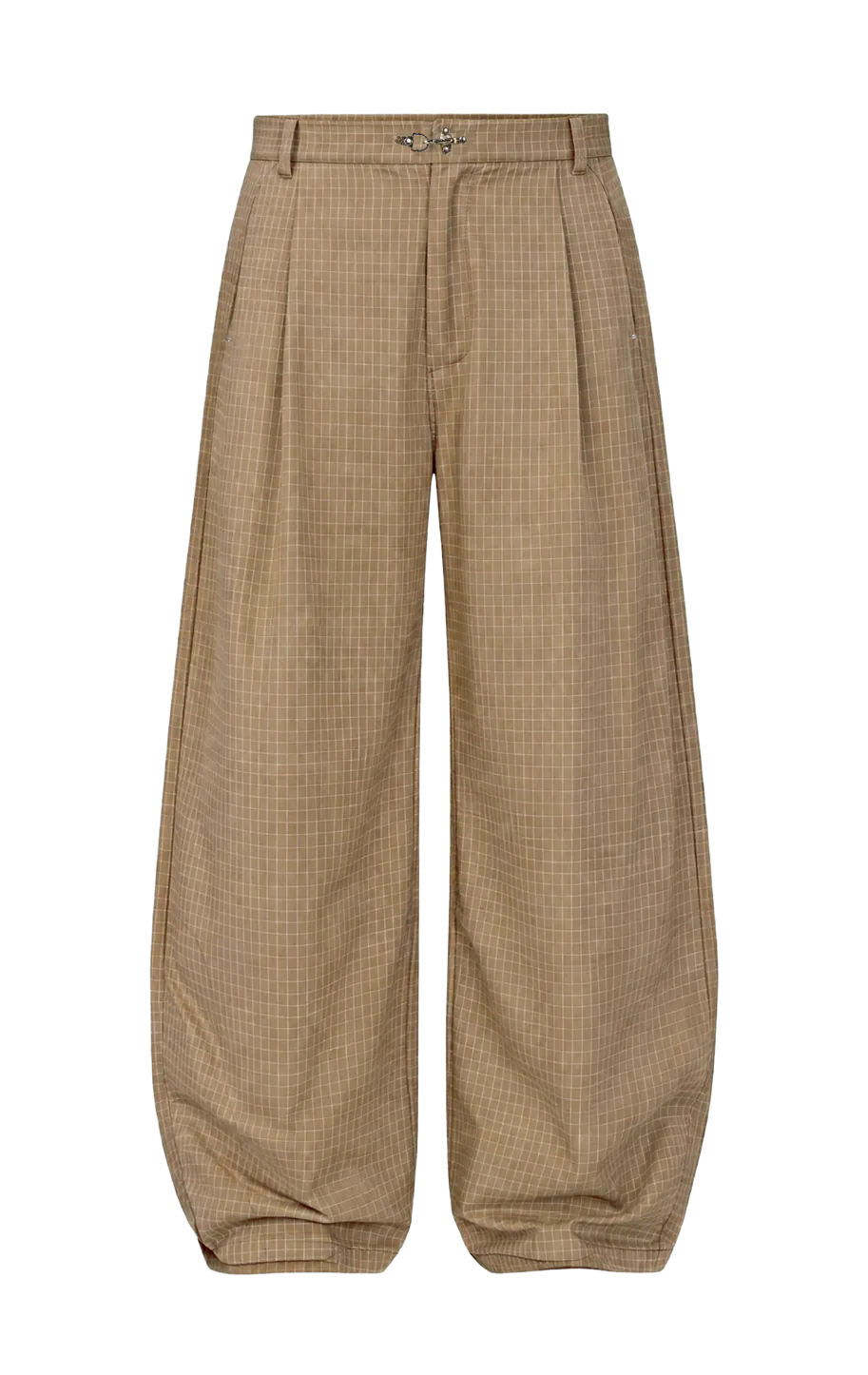 Grid Wide Leg Trousers